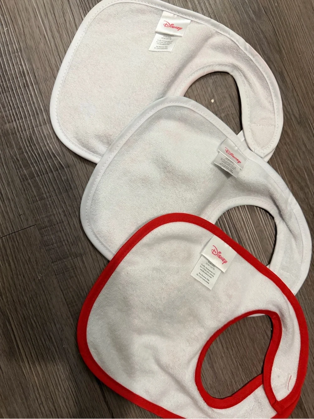Baby Holiday Bib Set- Stitch- Red, Green, White- new